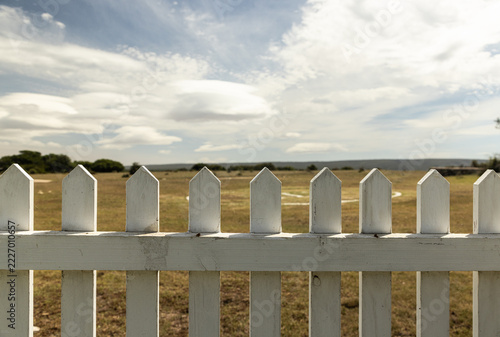 white picket fence, De Hoop Nature Reserve, Western Cape, South Africa