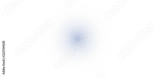 Fotografie Abstract vector design featuring concentric circles made of blue dotted lines an