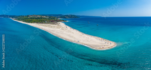 Aerial view of the entire Cape Possidi sand spit