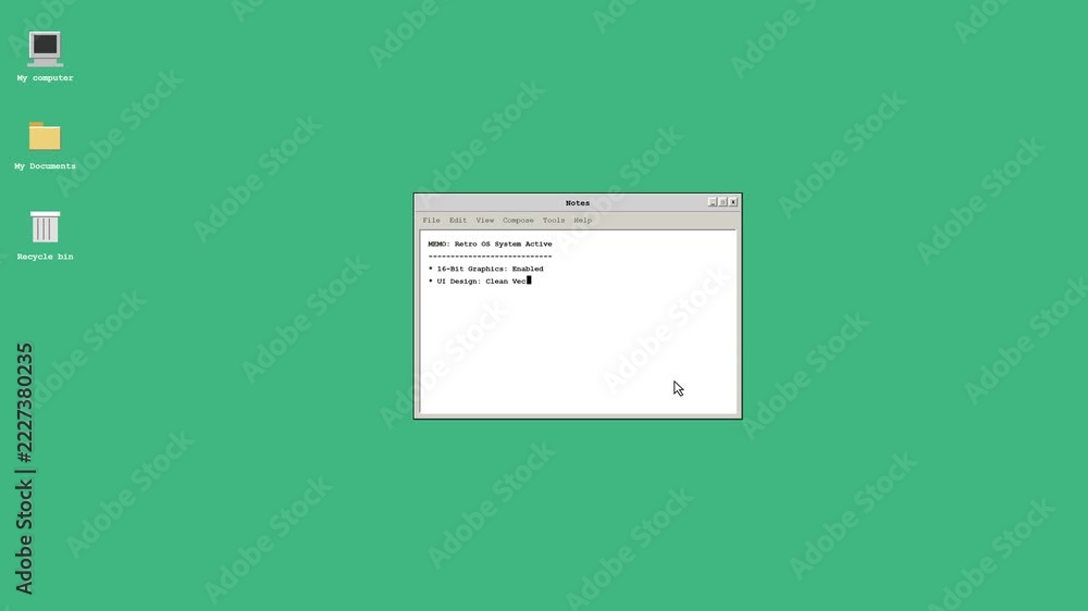 Enclave Computer Background Operating system desktop interface with a settings window and green ...