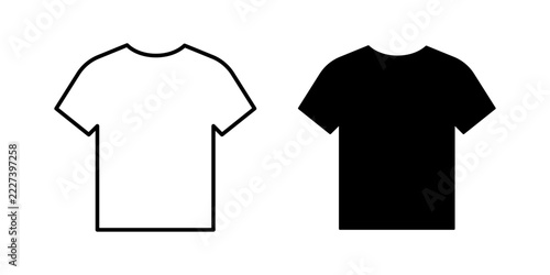 T-Shirt Solid and Outline icon Icon – Simple Apparel Symbol