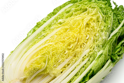 縦に切った白菜の断面