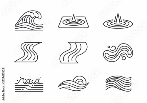 Fluidic Forms: An Elegant Line Study of Water's Dance