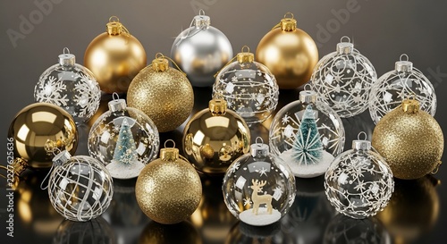Gleaming Orbs: A Symphony of Winter's Magic