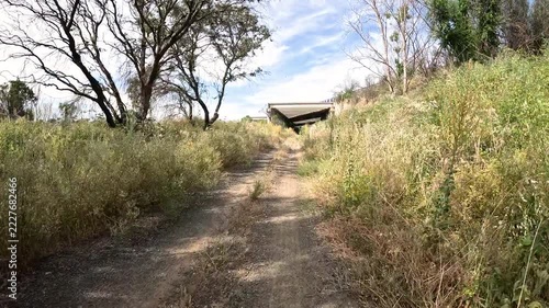 Via Verde Ruta de la Plata greenway next to Jarilla, comarca of Vale do Ambroz, province of Caceres, Extremadura, Spain