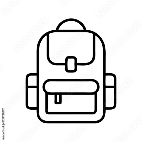 Backpack Icon Vector Illustration for School, Travel and Hiking