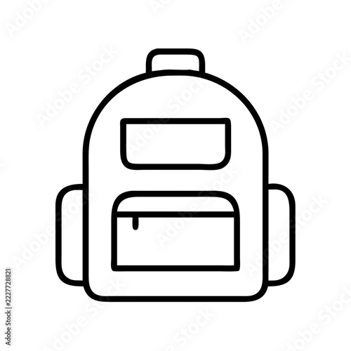 Backpack Icon Vector Illustration for School, Travel and Hiking