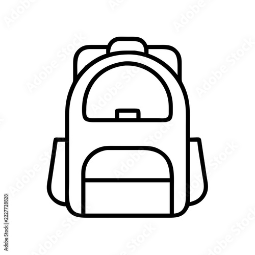 Backpack Icon Vector Illustration for School, Travel and Hiking