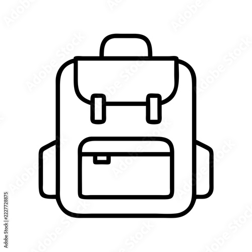 Backpack Icon Vector Illustration for School, Travel and Hiking