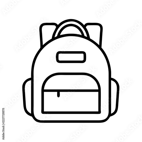 Backpack Icon Vector Illustration for School, Travel and Hiking