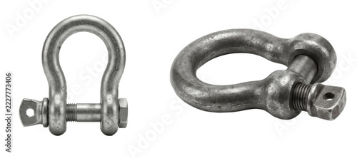 Obraz na plátně Stainless steel shackle hardware with bolted pin and open loop design