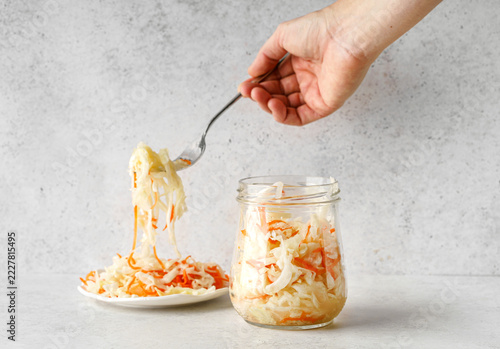 sauerkraut in a jar fermented foods