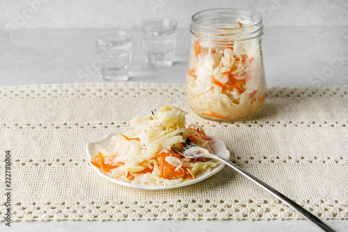 sauerkraut in a jar fermented foods
