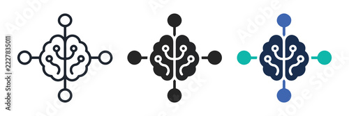 AI Connection Icon for Intelligent Network Integration