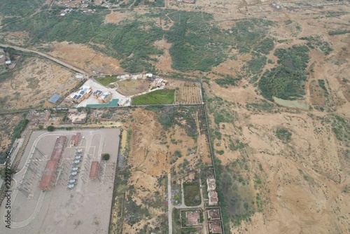 aerial view of land in deserts.