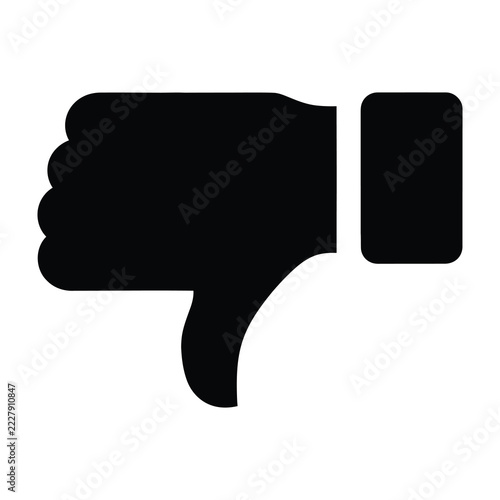 Thumb down sign symbol dislike rejection