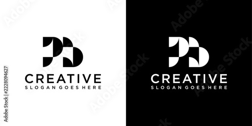 PB or BP initial letter logo design vector concept