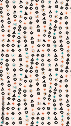 Geometric Shapes and Icons Pattern