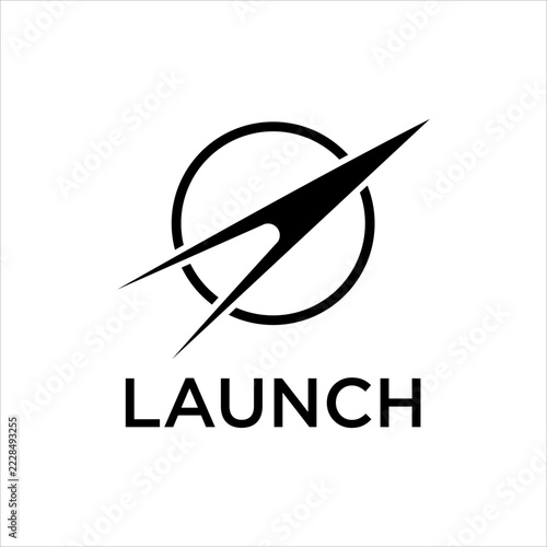 Abstract new Launch Monogram Circle Logo Vector Design Template for Startup Branding