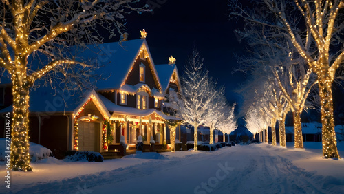 christmas tree at night