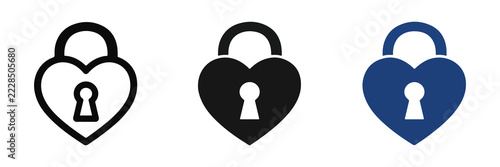 Heart Lock Icon for Love and Security