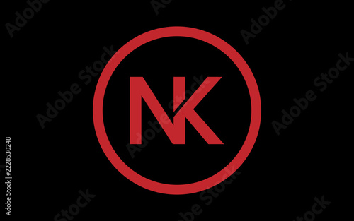 Circle NK Letter Logo Design Service