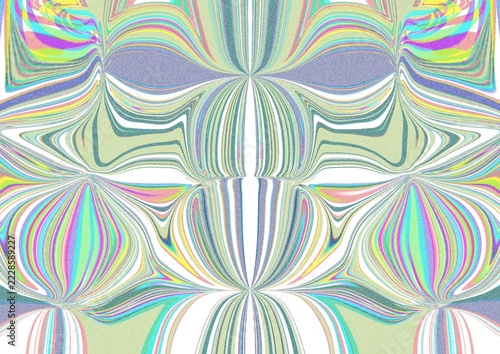 Obraz na plátně Pastel symmetric marbled pattern in sage, lilac and teal, abstract