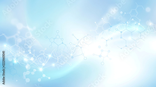 Abstract Blue DNA Helix Background For Medical Science Design