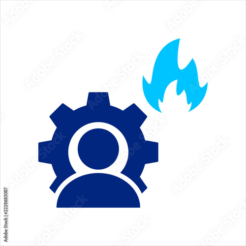 Motivation Icon. Motivation icon representing inspiration, ambition, and the drive to succeed. Vector Illustration.