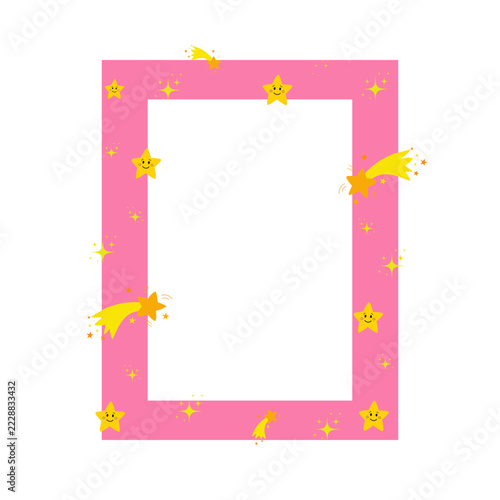 frame with colorful flowers