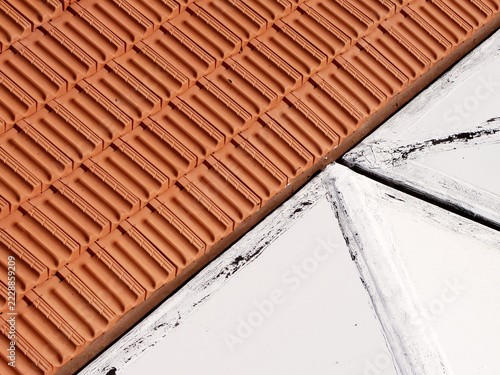 Pitched roof with ceramic tiles