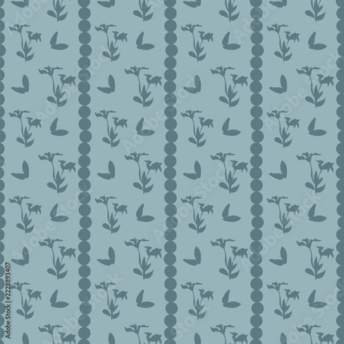 Scandinavian seamless pattern vector background with folk floral botanical ornaments and decorative repeat tile.