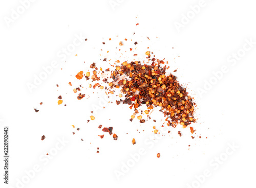 Dry chili pepper isolated, red chilly spice