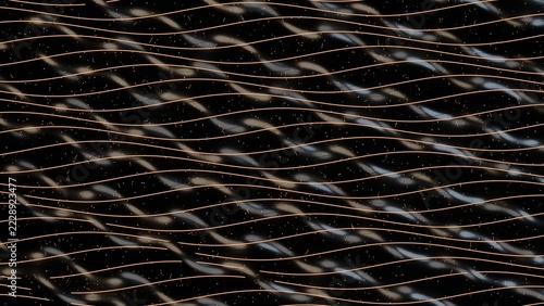 Smoldering ash dunes with windblown sparks
