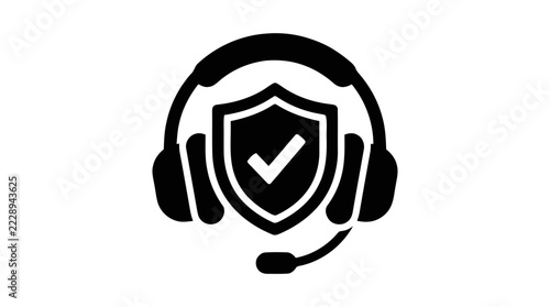 Vector illustration of customer service safety guarantee icon a transparent background