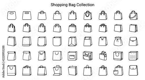 Shopping Bag Design and Feature Icons