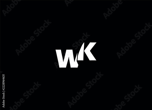 WK  creative logo design and abstract letter logo 