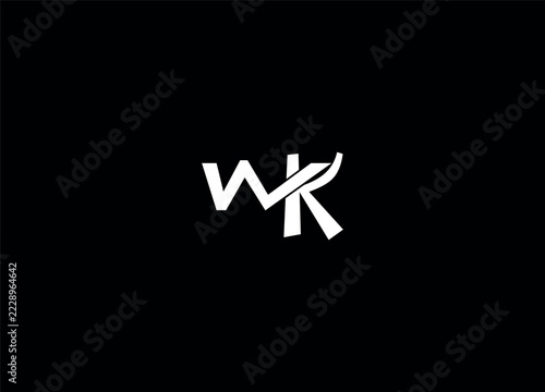 WK  creative logo design and abstract letter logo 