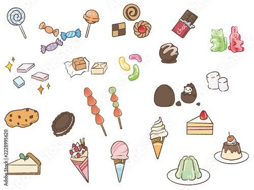 お菓子のイラストセット１