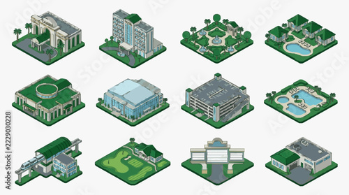 Isometric Architectural Renderings of Luxury Residential and Commercial Buildings