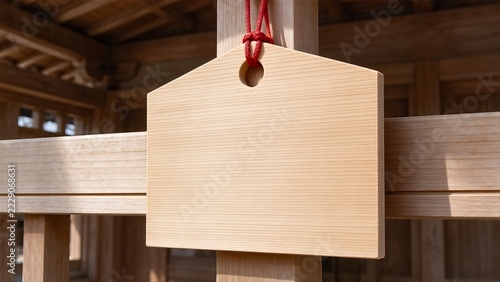  Japanese Folk Culture Ema Votive Wooden Plaque
