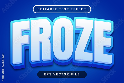 Frozen Blue Editable Text Effect with Icy 3D Typography