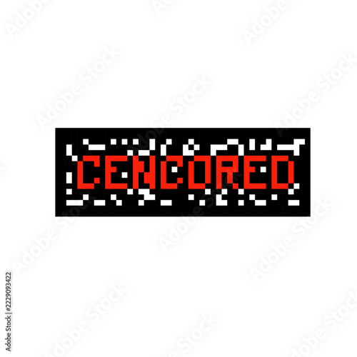 CENCORED TAG SIGN PIXEL ART