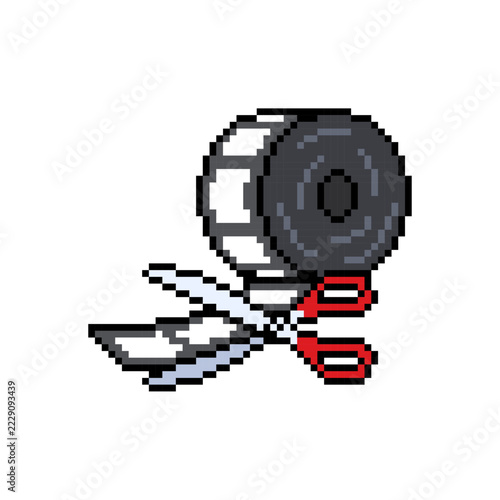 CUT THE FILM MOVIE PIXEL ART