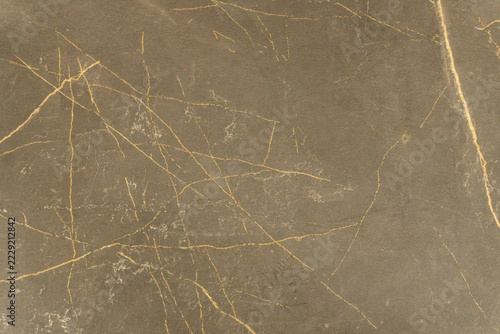 Obraz na plátně Brown marble stone texture background with golden veins and natural cracks patte