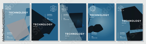 Bundle opacity catalog technology abstract geometric a4 poster. trends artistic, vivid circle, publications soothing, simple journal vector technology background illustration