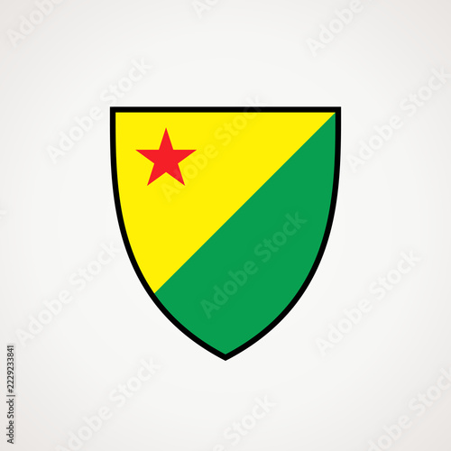 Shield with flag of Acre