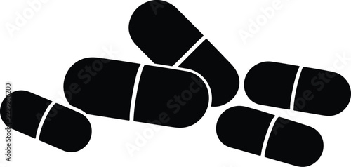 capsule, pills, capsule pills, medicine, medication, pharmaceutical, drug, medical, healthcare, pharmacy, supplement, vitamin, tablet, capsules, pill silhouette, capsule silhouette, black silhouette, 