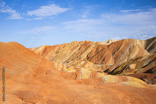 Obraz na plátně red rocks in the desert, danxia landform