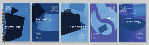 Luxurious form publication technology abstract geometric a4 poster. fusion book, cylinder firm, creative sharp, growth development vector technology background illustration